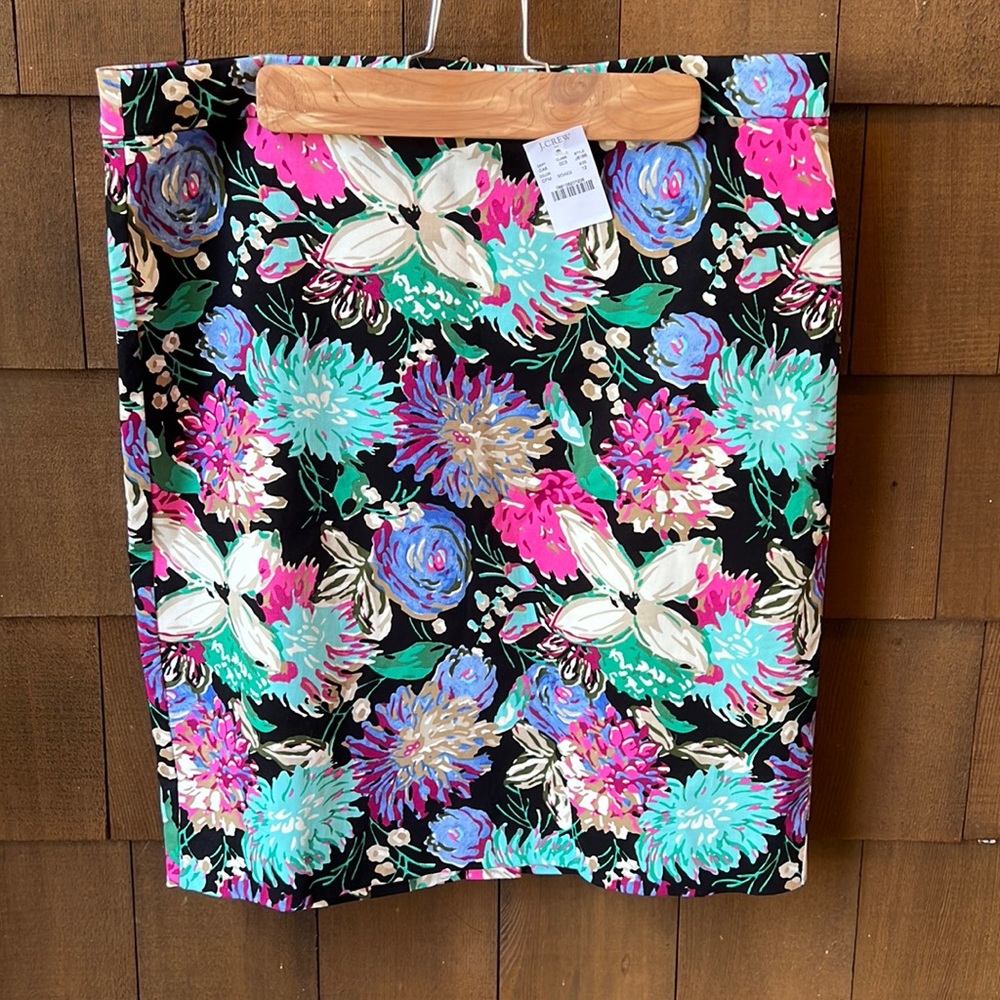 J Crew Pencil Skirt Floral